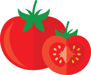 Fresh tomato vector art illustration