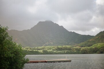 lake and mountains