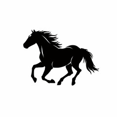 Silhouette of a Running Horse