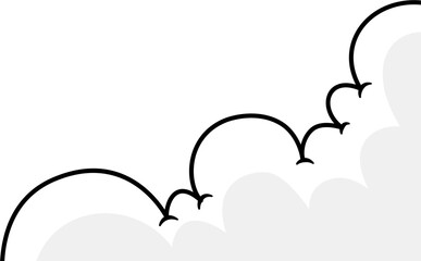 Cloud comic border frame