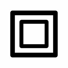 Nested Squares Minimalist Black and White Geometric Design