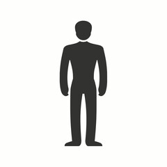 Human Silhouette Minimalist Icon of a Standing Person