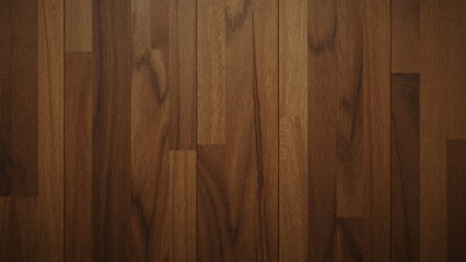 Photo of close up of a dark brown wooden floor with a rich grain and a smooth, polished surface