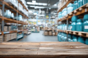 Warehouse Backdrop with Wood Foreground