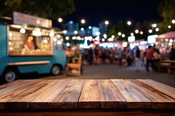 Night Food Truck Scene
