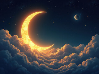moon and clouds