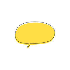 シンプルでかわいい黄色の吹き出し