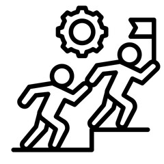 Fototapeta premium Lead By Example Icon Element For Design 