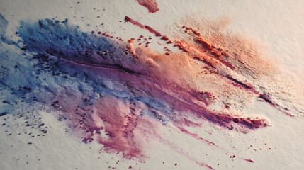 Linear sweep of limb-like form drawn in diagonal across pulp-textured base with pigment smears. Illustration