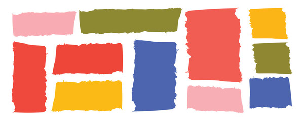 Colorful square and rectangular text boxes. design illustration