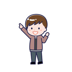 私服の10代／ななめ／男性 05