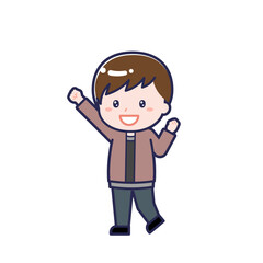 私服の10代／ななめ／男性 06