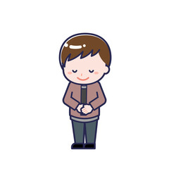 私服の10代／ななめ／男性 08