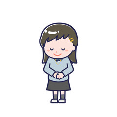 私服の10代／ななめ／女性 08