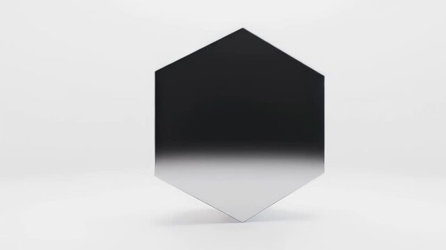 Iridescent Heptagonal Prism on White Background