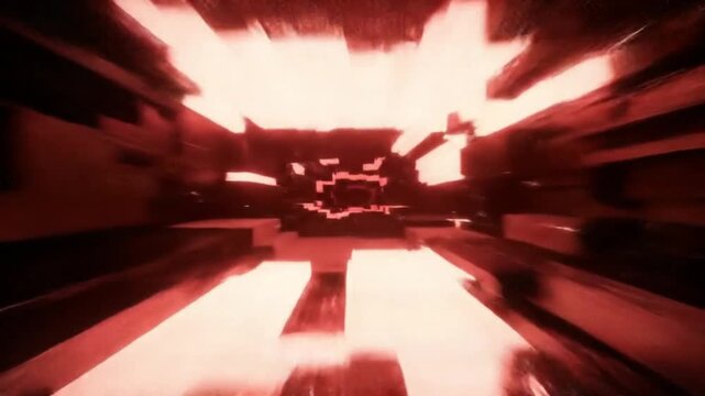 Minimalist red abstract background, futuristic style, smooth flowing motion, modern digital aesthetic, seamless loop video.