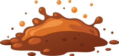 Rich chocolate splash with droplets