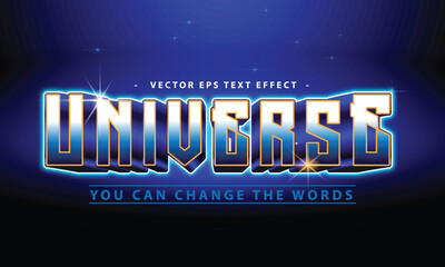 universe text effect illustration