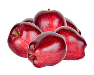 'red apples on a black background'