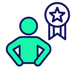 Achievement Badge  Icon Element For Design
