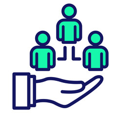 Delegation  Icon Element For Design
