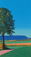 Fototapeta premium Autumn wallpaper landscape scenery.