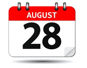 Calendar icon for August 28th
