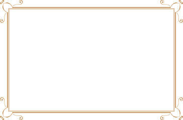 Elegant Vintage Gold Frame with Ornate Corners. 621