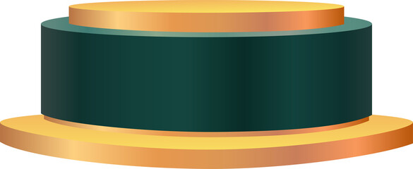 Green Gold Stand Podium 