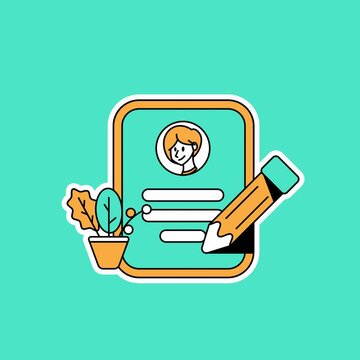 Edit Profile animation for social media, presentations, videos, websites, etc. no background, alpha channel.
