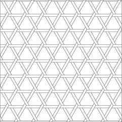Seamless Hand-Drawn Woven Line Pattern on White Background – Vector Illustration