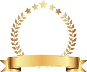 Golden Ribbon Medals Decorative