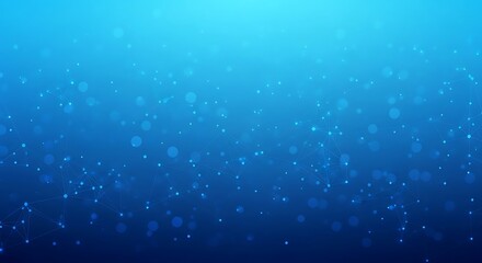 Abstract gradient background with small, blurry, circular shapes scattered across a blue color spectrum.