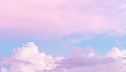 Pastel-colored evening sky with soft clouds 