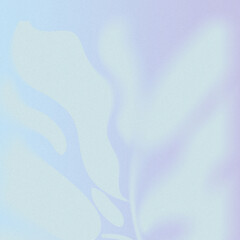 Floral Plant Blue Purple Grainy Gradient Background 
