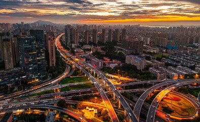 night view of the city