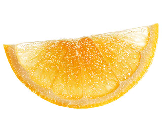 Fresh orange slice isolated on transparent background