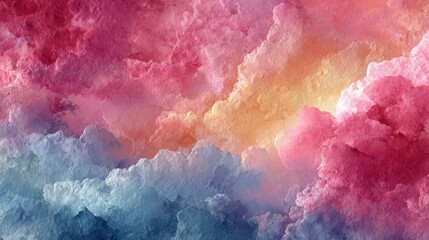 Vibrant pink orange blue textured clouds image