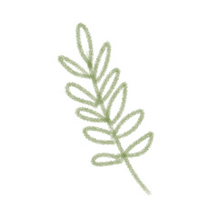 Hand-Drawn Green Leafy Branch Illustration PNG with Transparent Background. Perfect for eco-themed designs, digital scrapbooking, stationery, packaging, and nature-inspired art projects