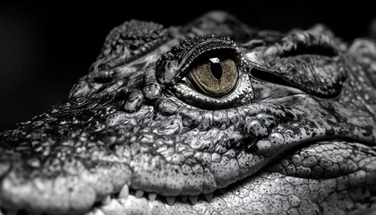 Fototapeta premium Close-up of a crocodile's head