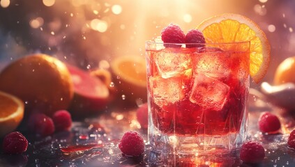 Refreshing Raspberry Citrus Cocktail