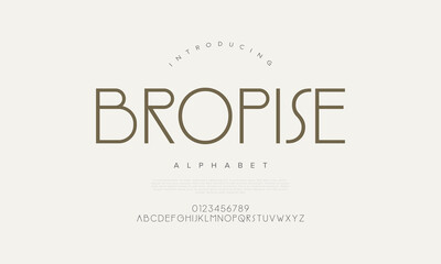 Sleek and modern display typeface with clean lines and geometric form, perfect for branding
