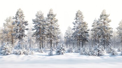 Fototapeta premium Serene winter forest landscape