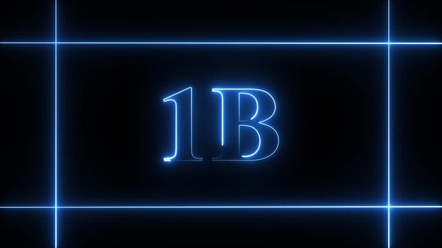 1B celebration neon text animation 4k video. Followers, like, subscribe, 1 light, typography video in black background.90k followers Celebration text animation.