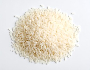 Pile of white rice grains