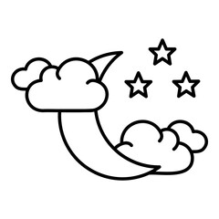 Cloudy Night Icon