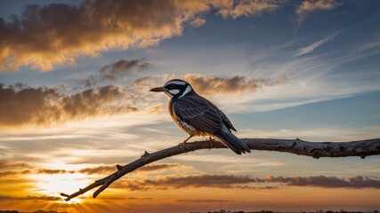 bird at sunset
