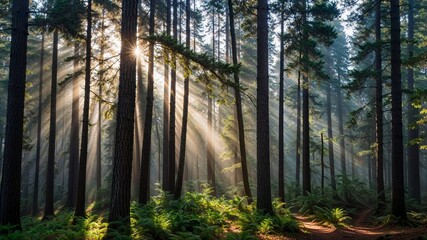 morning in the forest