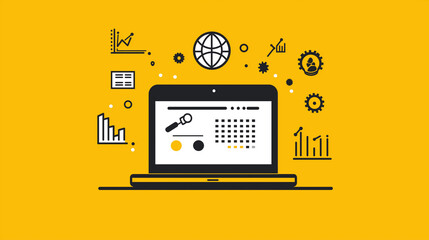 Global economic calendar tracks world market data, financial events and trends for investment decisions, economic forecasting and planning. World Global economic calendar vector illustration and icons