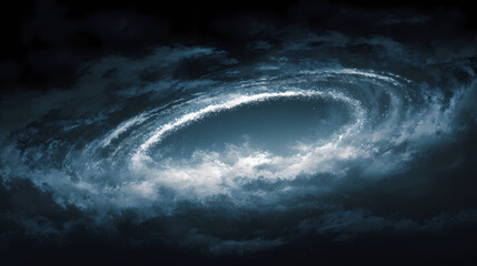 atmospheric chalk halo disrupted by mechanical filament drift
